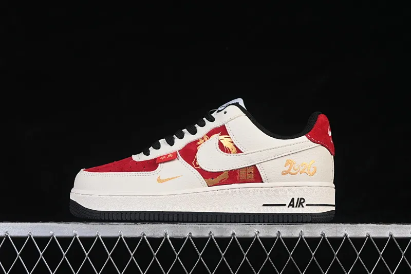 All categories Nk Air Force 1 Air Force series Nk Air Force 1 Low Air Force low-top Nike Air Force 1'07 Low gilt Year of the Horse Air Force 1 low-top casual sneakers XL1982-334